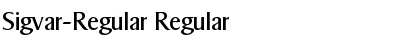 Sigvar-Regular Regular Font