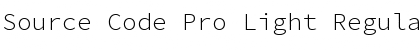 Source Code Pro Light Regular Font
