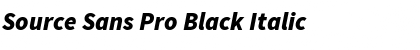 Source Sans Pro Black Italic Font