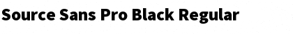 Download Source Sans Pro Black Font