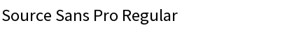 Source Sans Pro Regular Font