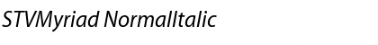 STVMyriad NormalItalic Font