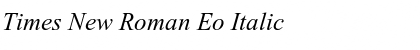 Times New Roman Eo Italic