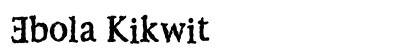 Ebola Kikwit Font Preview