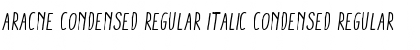 Download Aracne Condensed Regular Italic Font