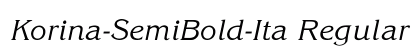 Korina-SemiBold-Ita Regular font free download