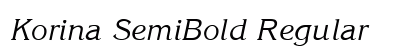 Korina SemiBold Regular Font Preview