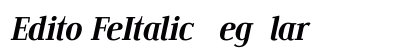 Edito FeItalic Regular font free download