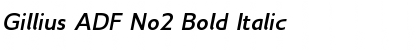 Gillius ADF No2 Bold Italic Font