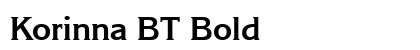 Korinna BT Bold Preview