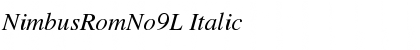 NimbusRomNo9L Italic Font