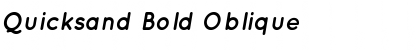 Quicksand Bold Oblique Font