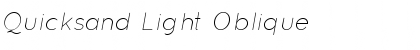 Quicksand Light Oblique Font