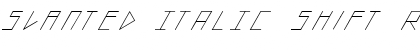 slanted ITALIC shift Regular Font