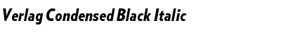 Verlag Condensed Black Italic Font