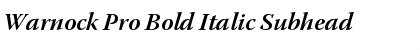Warnock Pro Bold Italic Subhead Font
