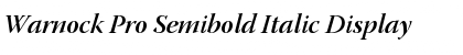 Warnock Pro Semibold Italic Display Font