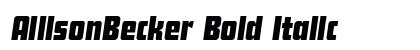 AllisonBecker Bold Italic