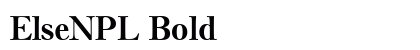 ElseNPL Bold font free download