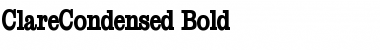 ClareCondensed Bold Font