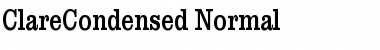 ClareCondensed Normal Font