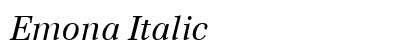 Emona Italic font free download