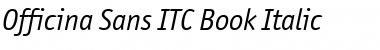 Officina Sans ITC Book Italic Font