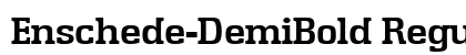 Enschede-DemiBold Regular font free download