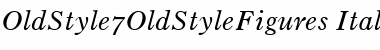 OldStyle7OldStyleFigures RomanItalic Font