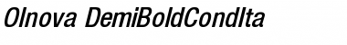 Olnova-DemiBoldCondIta Regular Font