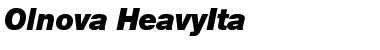 Olnova-HeavyIta Regular Font