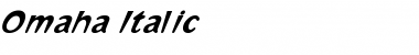Omaha Italic Regular Font