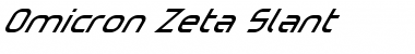 Download Omicron Zeta Slant Font