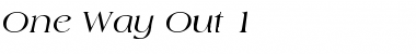 One Way Out 1 Font