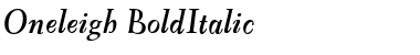 Oneleigh Bold Italic Font