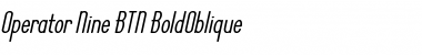 Operator Nine BTN BoldOblique Font