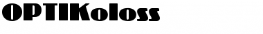 OPTIKoloss Medium Font