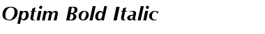 Optim Bold Italic Font