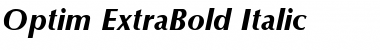 Optim ExtraBold Italic Font