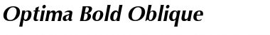 Optima BoldItalic Font