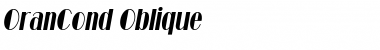 OranCond Oblique Font