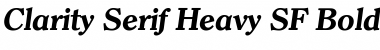 Clarity Serif Heavy SF Bold Italic Font