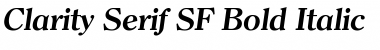 Clarity Serif SF Bold Italic Font