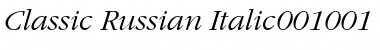 Classic Russian Italic Font