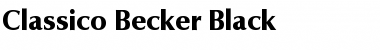 Classico Becker Black Regular Font