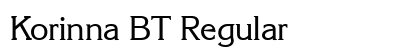 Korinna BT Regular font free download