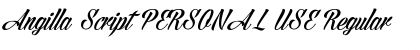 Angilla Script PERSONAL USE Regular Font