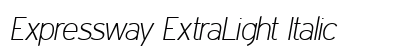 Expressway ExtraLight Italic font free download