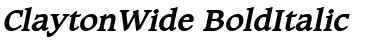 ClaytonWide BoldItalic Font