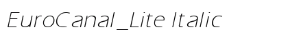EuroCanal_Lite Italic font free download